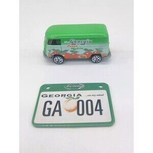 1999 Matchbox Across America 50th Birthday Series Georgia Peach Van & Lic Plate